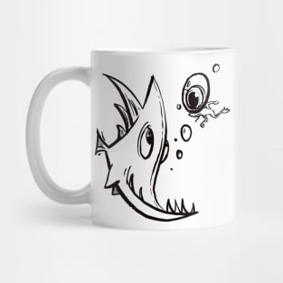 Crazy fish and frog Mug